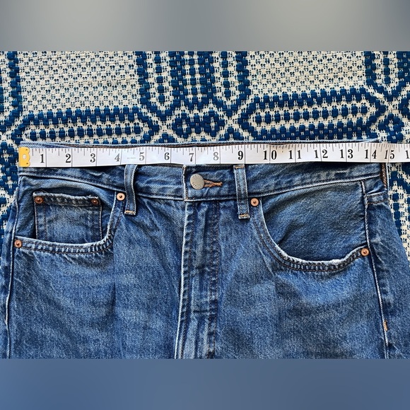 Aritzia Denim Forum The Farrah Hi-rise Cargo Jeans Size 29 In Kiss N Tell Bleu - Picture 12 of 14